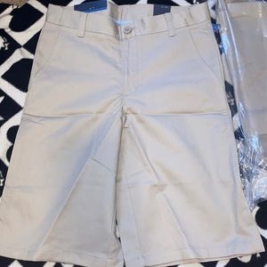 Cream colored school shorts